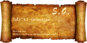 Sóti Orsolya névjegykártya