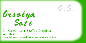 orsolya soti business card